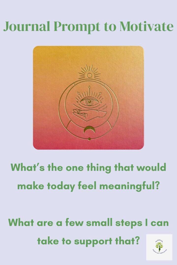 Journal prompt for motivation and focus with reflective questions to create clarity and momentum