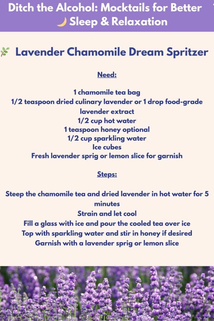 Lavender lemon balm sleep drink recipe made with calming herbs to support relaxation, reduce stress, and promote deeper sleep in midlife.