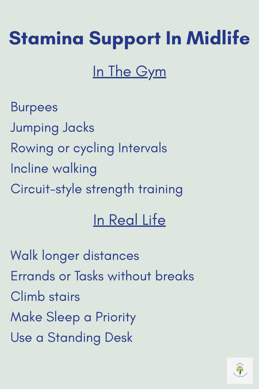 Stamina support in midlife with movement ideas for building endurance, including gym-based cardio options and real-life ways to sustain energy throughout the day.