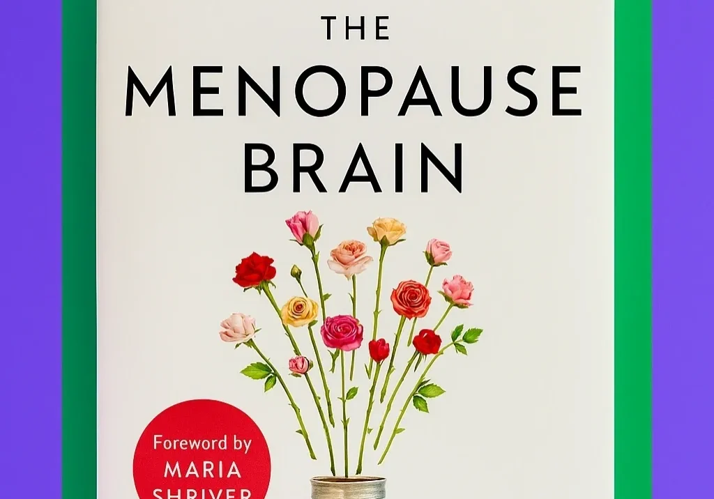 Cover of the book 'The Menopause Brain' by Lisa Mosconi, PhD, featuring flowers and a subtitle about women's brain health.